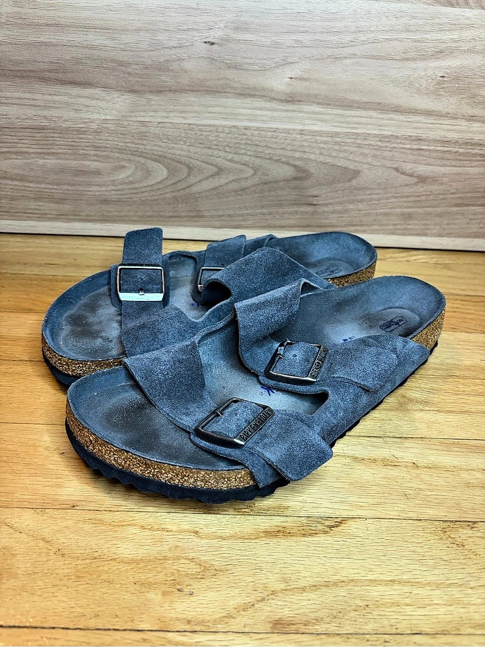 Birkenstock Arizona Suede Grey Sandals - Size 41